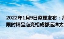 2022年1月9日整理发布：蒂芙尼携手Tifany Atlas X系列限时精品店亮相成都远洋太古里