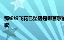 那纷纷飞花已坠落是哪首歌的歌词 这纷纷飞花已坠落是什么歌 