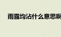 雨露均沾什么意思啊 雨露均沾什么意思 