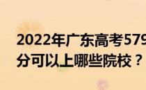 2022年广东高考579分可以报哪些大学 579分可以上哪些院校？