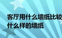 客厅用什么墙纸比较好看 谁晓得客厅适合用什么样的墙纸 