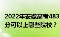 2022年安徽高考483分可以报哪些大学？483分可以上哪些院校？