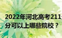 2022年河北高考211分可以报哪些大学？211分可以上哪些院校？