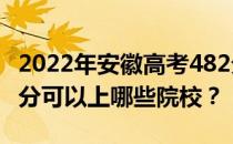 2022年安徽高考482分可以报哪些大学？482分可以上哪些院校？