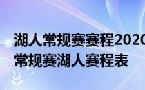 湖人常规赛赛程2020-2021 2021-2022nba常规赛湖人赛程表 