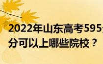 2022年山东高考595分可以报哪些大学？595分可以上哪些院校？