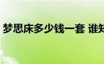 梦思床多少钱一套 谁知道美梦思软床多少钱 