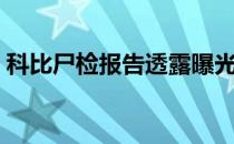 科比尸检报告透露曝光机上9人死于钝器外伤