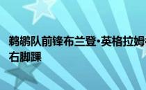 鹈鹕队前锋布兰登·英格拉姆被怀疑在与公牛的比赛中扭伤了右脚踝