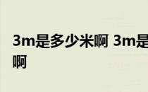 3m是多少米啊 3m是多少KB谢谢了大神帮忙啊 