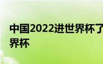 中国2022进世界杯了吗 为什么中国不参加世界杯 