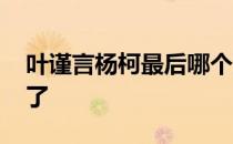 叶谨言杨柯最后哪个赢了 杨柯和叶谨言谁赢了 