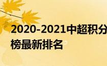 2020-2021中超积分榜2021/2022英超积分榜最新排名