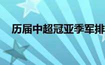 历届中超冠亚季军排名历届中超冠军排名