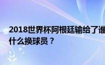 2018世界杯阿根廷输给了谁？2014年世界杯决赛阿根廷为什么换球员？