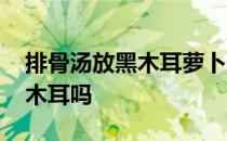 排骨汤放黑木耳萝卜 萝卜排骨汤可以放些黑木耳吗 