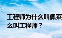 工程师为什么叫佩莱格里尼佩莱格里尼 为什么叫工程师？