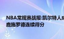 NBA常规赛战报:凯尔特人成功拖入加时赛122:113拿下雄鹿施罗德连续得分