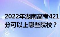 2022年湖南高考421分可以报哪些大学？421分可以上哪些院校？