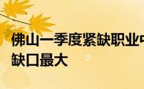 佛山一季度紧缺职业中制造业及相关人员招聘缺口最大