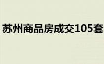 苏州商品房成交105套 面积12548.74平方米