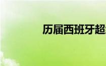 历届西班牙超级碗冠军名单