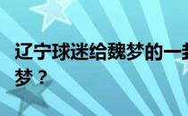 辽宁球迷给魏梦的一封信辽宁男篮为什么要魏梦？