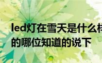 led灯在雪天是什么样子的 led灯是什么样子的哪位知道的说下 