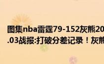 图集nba雷霆79-152灰熊2021-2022NBA常规赛丢73分12.03战报:打破分差记录！灰熊以73分击败雷霆