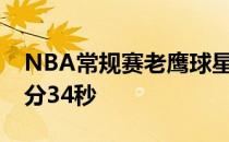 NBA常规赛老鹰球星特雷杨发挥出色出战39分34秒