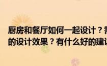 厨房和餐厅如何一起设计？需要多少？谁能说说厨房和餐厅的设计效果？有什么好的建议？