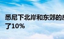 悉尼下北岸和东郊的房屋租金与去年相比下降了10%