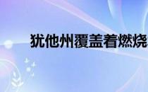 犹他州覆盖着燃烧木材的梅多斯住宅