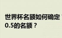 世界杯名额如何确定？为什么世界杯决赛会有0.5的名额？