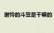 谢怜的斗笠是干嘛的 谢怜的斗笠是谁送的 