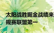 太阳战胜掘金战绩来到60胜14负正式锁定常规赛联盟第一