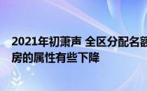 2021年初萧声 全区分配名额较往年大幅增加 所以核心学区房的属性有些下降