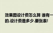 效果图设计费怎么算 谁有一般的设计收费标准 只要效果图的.设计费是多少.要张表! 