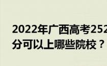 2022年广西高考252分可以报哪些大学 252分可以上哪些院校？