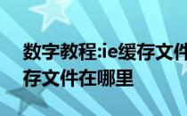 数字教程:ie缓存文件在哪里教你IE浏览器缓存文件在哪里