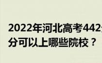 2022年河北高考442分可以报哪些大学？442分可以上哪些院校？