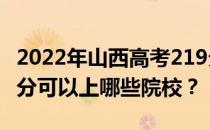 2022年山西高考219分可以报哪些大学？219分可以上哪些院校？