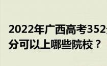 2022年广西高考352分可以报哪些大学？352分可以上哪些院校？