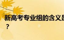 新高考专业组的含义是什么？有哪些填充技巧？