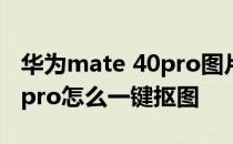 华为mate 40pro图片如何抠图 华为mate40pro怎么一键抠图 