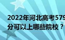 2022年河北高考579分可以报哪些大学 579分可以上哪些院校？