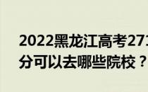 2022黑龙江高考271分可以报哪些大学271分可以去哪些院校？