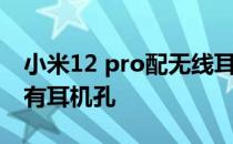 小米12 pro配无线耳机 小米12Pro为什么没有耳机孔 