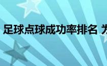 足球点球成功率排名 为什么扑点球如此困难 