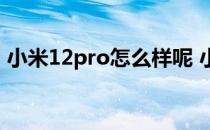 小米12pro怎么样呢 小米12pro外观怎么样 